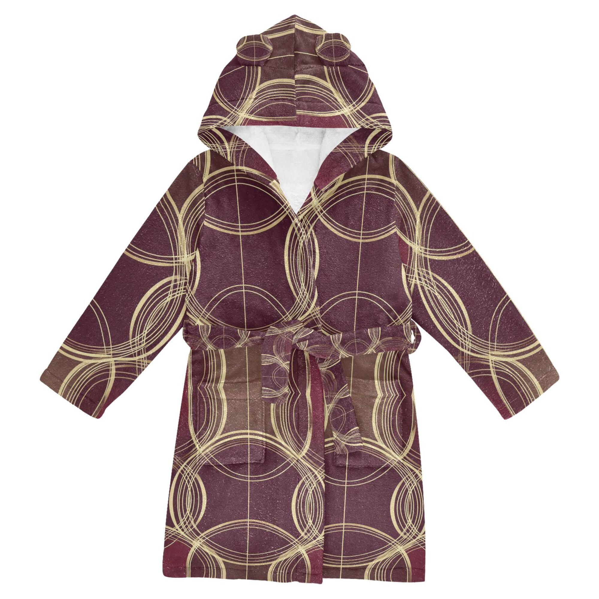 FORMRS Kids Bathrobe Unisex Hooded Robe Toddler Pajamas Sleepwear, Size ...