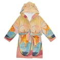 thumbnail image 1 of FORMRS Niños Bathrobe Unisex Hooded Robe Soft Plush Pajamas Sleepwear, Size 2-3T, Goldfish, 1 of 7