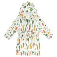 thumbnail image 1 of FORMRS Kids Bathrobe Unisex Hooded Robe Toddler Pajamas Sleepwear, Size 2-3T, Green Cute Vegetables, 1 of 7