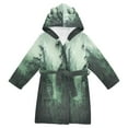thumbnail image 1 of FORMRS Niños Bathrobe Unisex Hooded Robe Soft Plush Pajamas Sleepwear, Size 2-3T, Green Forest, 1 of 7