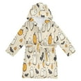 thumbnail image 1 of FORMRS Niños Bathrobe Unisex Hooded Robe Soft Plush Pajamas Sleepwear, Size 2-3T, Halloween Cute Ghosts, 1 of 7