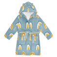 thumbnail image 1 of FORMRS Niños Bathrobe Unisex Hooded Robe Soft Plush Pajamas Sleepwear, Size 2-3T, Light Blue Rainbow, 1 of 7