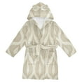 thumbnail image 1 of FORMRS Niños Bathrobe Unisex Hooded Robe Soft Plush Pajamas Sleepwear, Size 2-3T, Light Brown Pattern, 1 of 7