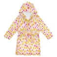 thumbnail image 1 of FORMRS Niños Bathrobe Unisex Hooded Robe Soft Plush Pajamas Sleepwear, Size 2-3T, Light Pink Stars, 1 of 7