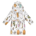 thumbnail image 1 of FORMRS Niños Bathrobe Unisex Hooded Robe Soft Plush Pajamas Sleepwear, Size 2-3T, Magical Halloween, 1 of 7
