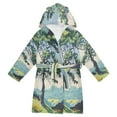 thumbnail image 1 of FORMRS Niños Bathrobe Unisex Hooded Robe Soft Plush Pajamas Sleepwear, Size 2-3T, Mounatin at Dawn, 1 of 7