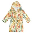 thumbnail image 1 of FORMRS Kids Bathrobe Unisex Hooded Robe Toddler Pajamas Sleepwear, Size 2-3T, Orange Autumn Leaves, 1 of 7