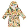 thumbnail image 1 of FORMRS Kids Bathrobe Unisex Hooded Robe Toddler Pajamas Sleepwear, Size 2-3T, Orange Leaves, 1 of 7