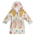 thumbnail image 1 of FORMRS Niños Bathrobe Unisex Hooded Robe Soft Plush Pajamas Sleepwear, Size 2-3T, Pink Donut, 1 of 7