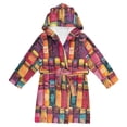 thumbnail image 1 of FORMRS Niños Bathrobe Unisex Hooded Robe Soft Plush Pajamas Sleepwear, Size 2-3T, Purple Jar, 1 of 7