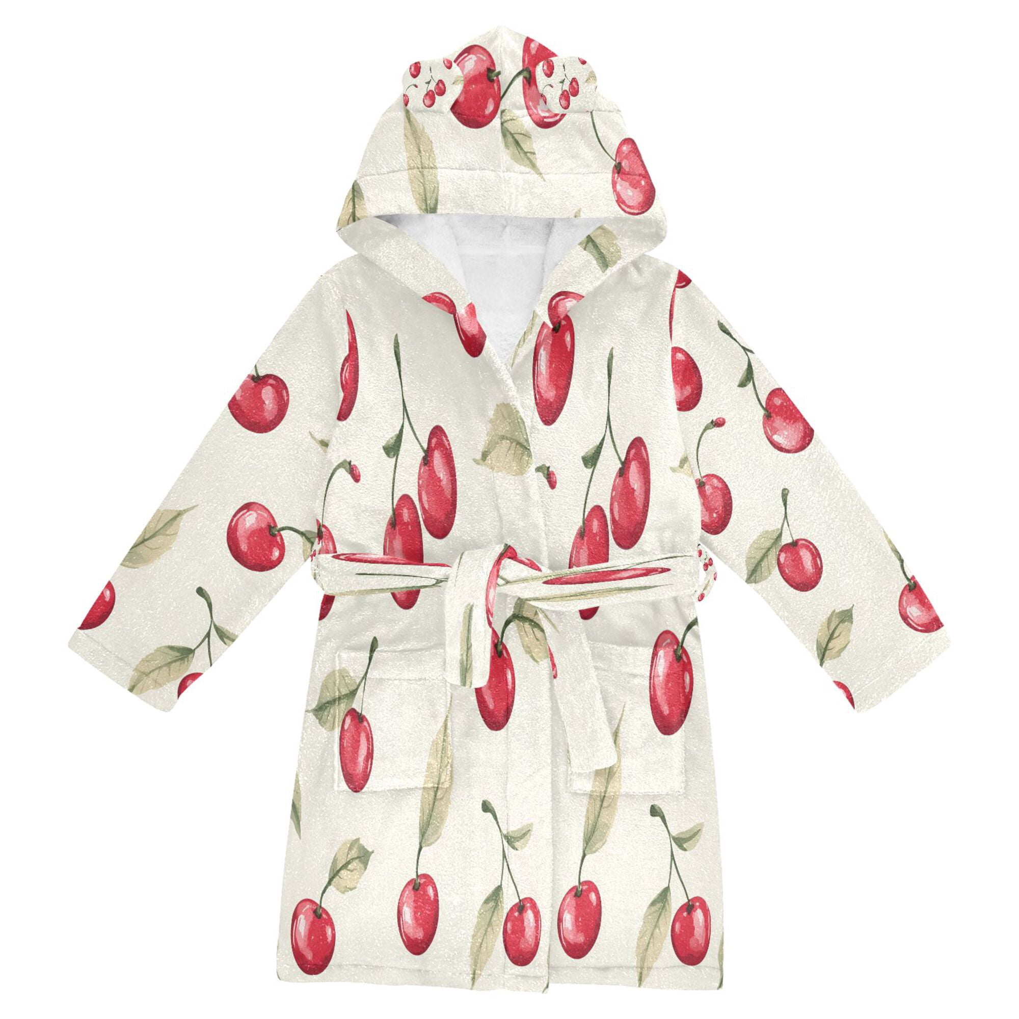 Red Robe For Baby FORMRS Kids Bathrobe Unisex Hooded Robe Toddler Pajamas Sleepwear, Size ...