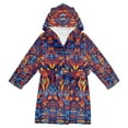 thumbnail image 1 of FORMRS Niños Bathrobe Unisex Hooded Robe Soft Plush Pajamas Sleepwear, Size 2-3T, Red Geometric Eagle, 1 of 7