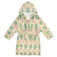 thumbnail image 1 of FORMRS Niños Bathrobe Unisex Hooded Robe Soft Plush Pajamas Sleepwear, Size 2-3T, Retro Symmetrical Stars, 1 of 7