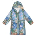 thumbnail image 1 of FORMRS Niños Bathrobe Unisex Hooded Robe Soft Plush Pajamas Sleepwear, Size 2-3T, Sea Window, 1 of 7
