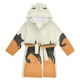 thumbnail image 1 of FORMRS Niños Bathrobe Unisex Hooded Robe Soft Plush Pajamas Sleepwear, Size 2-3T, Sleeping Black Cat, 1 of 7