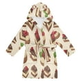 thumbnail image 1 of FORMRS Niños Bathrobe Unisex Hooded Robe Soft Plush Pajamas Sleepwear, Size 2-3T, Strawberry Cake, 1 of 7