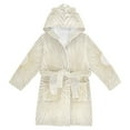 thumbnail image 1 of FORMRS Niños Bathrobe Unisex Hooded Robe Soft Plush Pajamas Sleepwear, Size 2-3T, Sunshine, 1 of 7