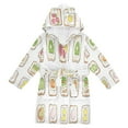 thumbnail image 1 of FORMRS Niños Bathrobe Unisex Hooded Robe Soft Plush Pajamas Sleepwear, Size 2-3T, Toasts Pattern, 1 of 7