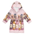 thumbnail image 1 of FORMRS Niños Bathrobe Unisex Hooded Robe Soft Plush Pajamas Sleepwear, Size 2-3T, Watercolor Jam, 1 of 7