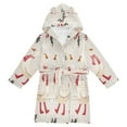 thumbnail image 1 of FORMRS Niños Bathrobe Unisex Hooded Robe Soft Plush Pajamas Sleepwear, Size 2-3T, Winter Geese, 1 of 7