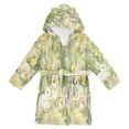 thumbnail image 1 of FORMRS Niños Bathrobe Unisex Hooded Robe Soft Plush Pajamas Sleepwear, Size 2-3T, Yellow Floral Rabbit, 1 of 7