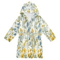 thumbnail image 1 of FORMRS Niños Bathrobe Unisex Hooded Robe Soft Plush Pajamas Sleepwear, Size 2-3T, Yellow Floral, 1 of 7