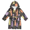 thumbnail image 1 of FORMRS Niños Bathrobe Unisex Hooded Robe Soft Plush Pajamas Sleepwear, Size 2-3T, Yellow Halloween Ghosts, 1 of 7