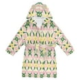 thumbnail image 1 of FORMRS Niños Bathrobe Unisex Hooded Robe Soft Plush Pajamas Sleepwear, Size 2-3T, Yellow Symmetrical Stars, 1 of 7