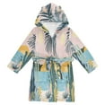 thumbnail image 1 of FORMRS Niños Bathrobe Unisex Hooded Robe Soft Plush Pajamas Sleepwear, Size 4-6T, Boho Style Sun, 1 of 7