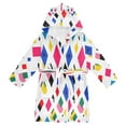 thumbnail image 1 of FORMRS Niños Bathrobe Unisex Hooded Robe Soft Plush Pajamas Sleepwear, Size 4-6T, Cartoon Graphic, 1 of 7