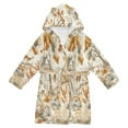 thumbnail image 1 of FORMRS Niños Bathrobe Unisex Hooded Robe Soft Plush Pajamas Sleepwear, Size 4-6T, Forest Pattern, 1 of 7