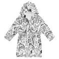thumbnail image 1 of FORMRS Niños Bathrobe Unisex Hooded Robe Soft Plush Pajamas Sleepwear, Size 4-6T, Rainbows Clouds, 1 of 7
