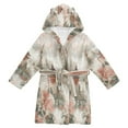 thumbnail image 1 of FORMRS Niños Bathrobe Unisex Hooded Robe Soft Plush Pajamas Sleepwear, Size 4-6T, Red Mountain Pattern, 1 of 7