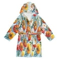 thumbnail image 1 of FORMRS Kids Bathrobe Unisex Hooded Robe Toddler Pajamas Sleepwear, Size 4-6T, Watercolor Tomatoes, 1 of 7