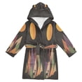 thumbnail image 1 of FORMRS Niños Bathrobe Unisex Hooded Robe Soft Plush Pajamas Sleepwear, Size 7-9T, Abstract Mountain, 1 of 7