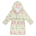 thumbnail image 1 of FORMRS Niños Bathrobe Unisex Hooded Robe Soft Plush Pajamas Sleepwear, Size 7-9T, Beige Symmetrical Stars, 1 of 7