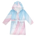 thumbnail image 1 of FORMRS Kids Bathrobe Unisex Hooded Robe Toddler Pajamas Sleepwear, Size 7-9T, Blue Gradient, 1 of 7