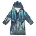 thumbnail image 1 of FORMRS Kids Bathrobe Unisex Hooded Robe Toddler Pajamas Sleepwear, Size 7-9T, Blue Planet, 1 of 7