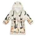 thumbnail image 1 of FORMRS Niños Bathrobe Unisex Hooded Robe Soft Plush Pajamas Sleepwear, Size 7-9T, Cartoon Halloween Cat, 1 of 7
