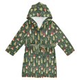 thumbnail image 1 of FORMRS Niños Bathrobe Unisex Hooded Robe Soft Plush Pajamas Sleepwear, Size 7-9T, Christmas Tree, 1 of 7