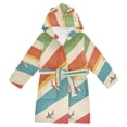 thumbnail image 1 of FORMRS Niños Bathrobe Unisex Hooded Robe Soft Plush Pajamas Sleepwear, Size 7-9T, Colorful Plane, 1 of 7