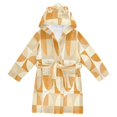 thumbnail image 1 of FORMRS Niños Bathrobe Unisex Hooded Robe Soft Plush Pajamas Sleepwear, Size 7-9T, Geometric Circles, 1 of 7