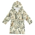 thumbnail image 1 of FORMRS Niños Bathrobe Unisex Hooded Robe Soft Plush Pajamas Sleepwear, Size 7-9T, Green Birds, 1 of 7