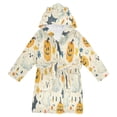 thumbnail image 1 of FORMRS Niños Bathrobe Unisex Hooded Robe Soft Plush Pajamas Sleepwear, Size 7-9T, Halloween Cute Ghosts, 1 of 7