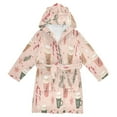 thumbnail image 1 of FORMRS Niños Bathrobe Unisex Hooded Robe Soft Plush Pajamas Sleepwear, Size 7-9T, Hand Drawn Cups, 1 of 7