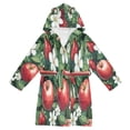 thumbnail image 1 of FORMRS Kids Bathrobe Unisex Hooded Robe Toddler Pajamas Sleepwear, Size 7-9T, Red Apple Pattern, 1 of 7