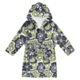thumbnail image 1 of FORMRS Kids Bathrobe Unisex Hooded Robe Toddler Pajamas Sleepwear, Size 7-9T, Retro Floral Pattern, 1 of 7