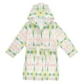 thumbnail image 1 of FORMRS Niños Bathrobe Unisex Hooded Robe Soft Plush Pajamas Sleepwear, Size 7-9T, Retro Yellow Stars, 1 of 7