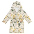 thumbnail image 1 of FORMRS Niños Bathrobe Unisex Hooded Robe Soft Plush Pajamas Sleepwear, Size 7-9T, White Rabbits, 1 of 7