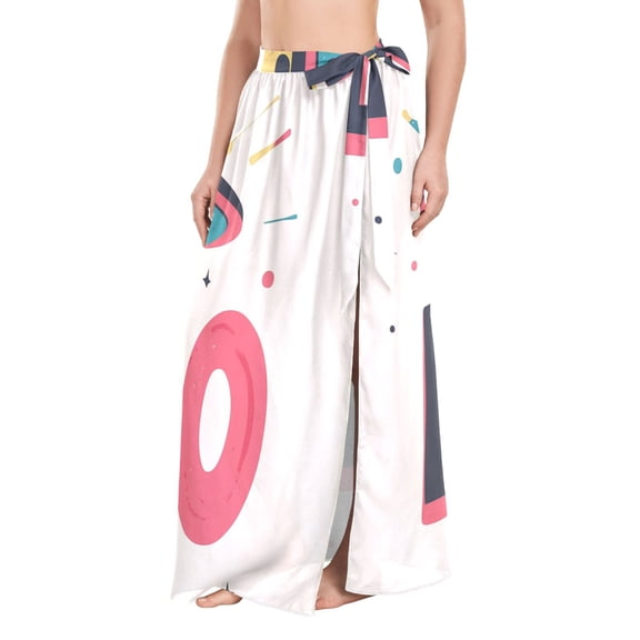 FORMRS Womens Beach Sarong Semi-Sheer Bikini Wrap Skirt Swimsuit Cover-ups, Beige UFO